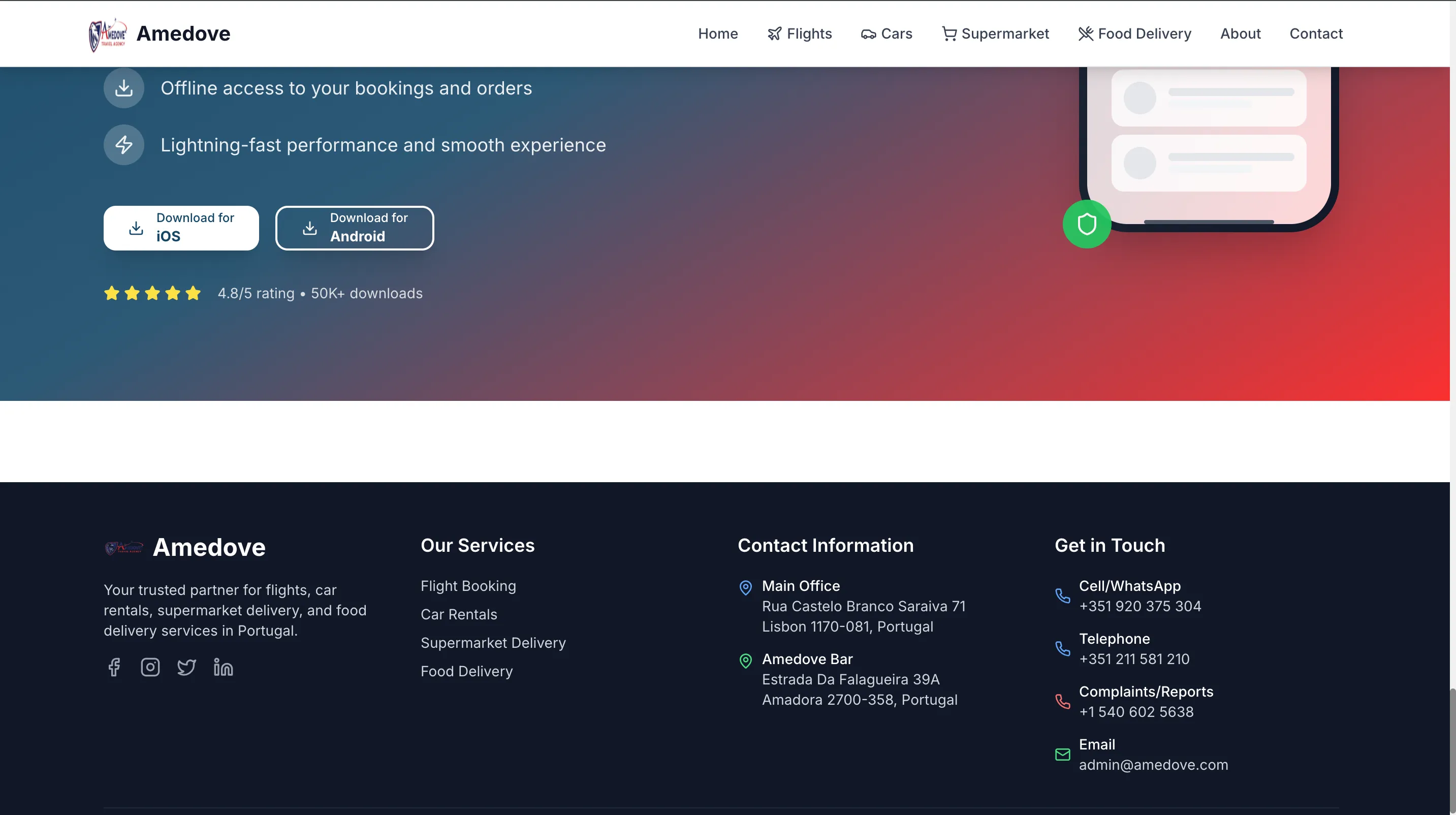 Amedove services booking platform